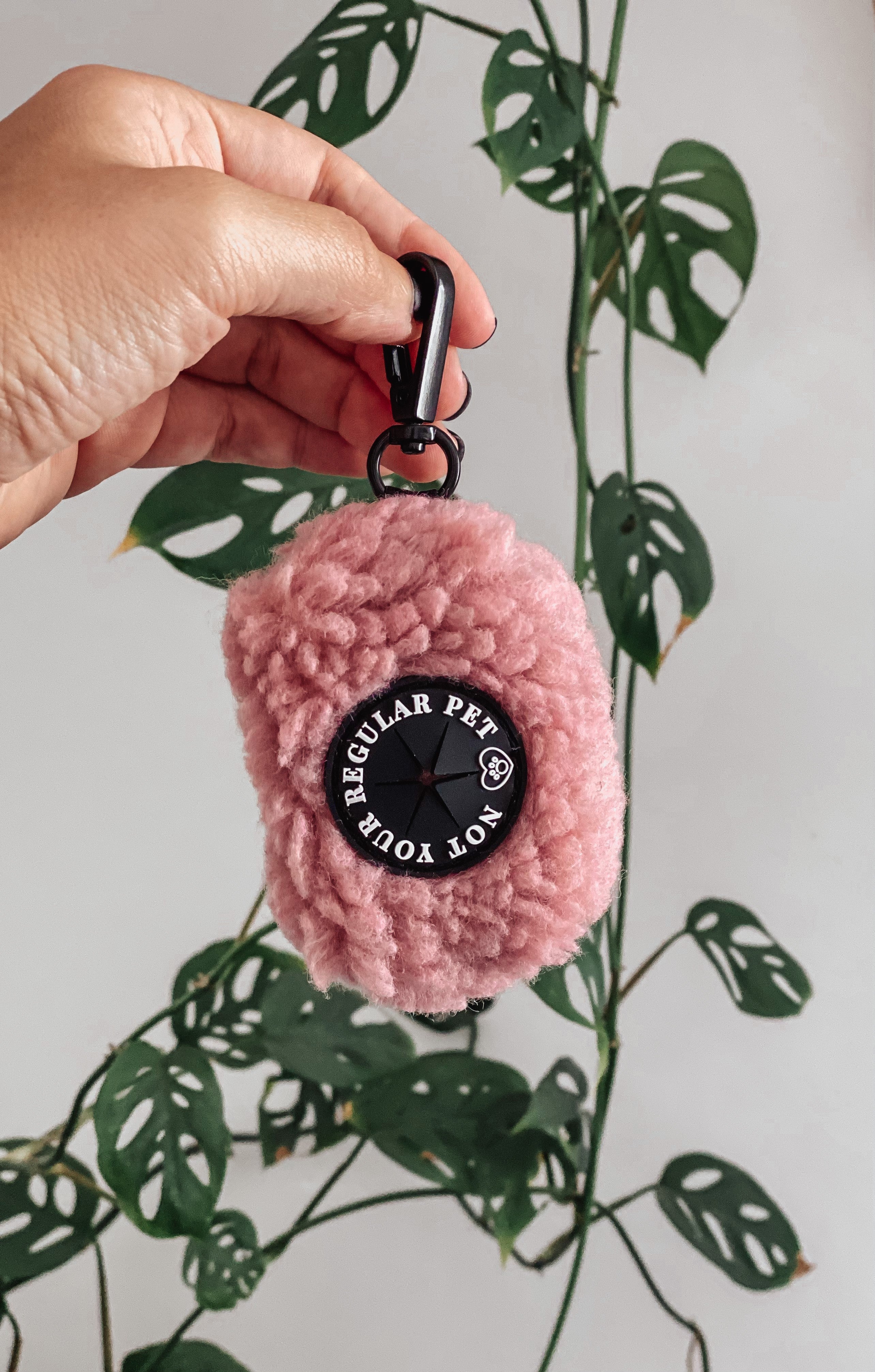 Dusty Pink Teddy Bear Poop Bag